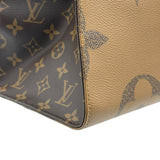 ルイ・ヴィトン LOUIS VUITTON オンザゴーGM M45320 ブラウン モノグラムジャイアント・リバース レディース トートバッグ