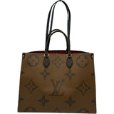 ルイ・ヴィトン LOUIS VUITTON オンザゴーGM M45320 ブラウン モノグラムジャイアント・リバース レディース トートバッグ