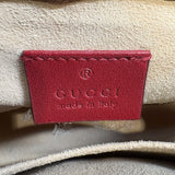グッチ GUCCI GGマーモント ミニトップハンドル 583571 ブラック・レッド レザー レディース ショルダーバッグ