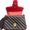 グッチ GUCCI GGマーモント ミニトップハンドル 583571 ブラック・レッド レザー レディース ショルダーバッグ