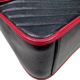 グッチ GUCCI GGマーモント ミニトップハンドル 583571 ブラック・レッド レザー レディース ショルダーバッグ