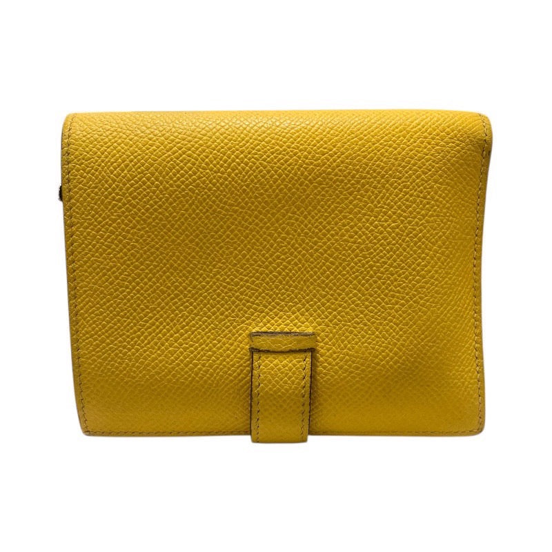 エルメス HERMES ベアンコンパクト B刻 ジョーヌナプル/シルバー エルメス HERMES ベアンコンパクト B刻 ジョーヌナプル/シルバー