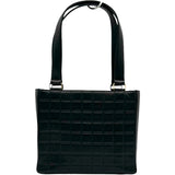 シャネル CHANEL チョコバートートバッグ A17809 7番台 ブラック ゴールド金具 ラムスキン レディース ハンドバッグ