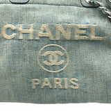 シャネル CHANEL ドーヴィルショッピングバッグ AS3351 ライトブルー シルバー金具 デニム レディース ショルダーバッグ