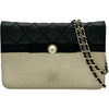シャネル CHANEL マトラッセ チェーンウォレット 22番台 ブラック/ゴールド ゴールド金具 ラム レディース 長財布