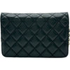 シャネル CHANEL マトラッセ チェーンウォレット 22番台 ブラック/ゴールド ゴールド金具 ラム レディース 長財布