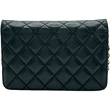 シャネル CHANEL マトラッセ チェーンウォレット 22番台 ブラック/ゴールド ゴールド金具 ラム レディース 長財布