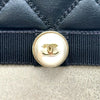 シャネル CHANEL マトラッセ チェーンウォレット 22番台 ブラック/ゴールド ゴールド金具 ラム レディース 長財布