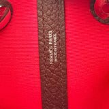 エルメス HERMES ガーデンパーティTPM A刻 ローズエクストリーム/ボルドー シルバー金具 トワル・カントリー レディース ハンドバッグ