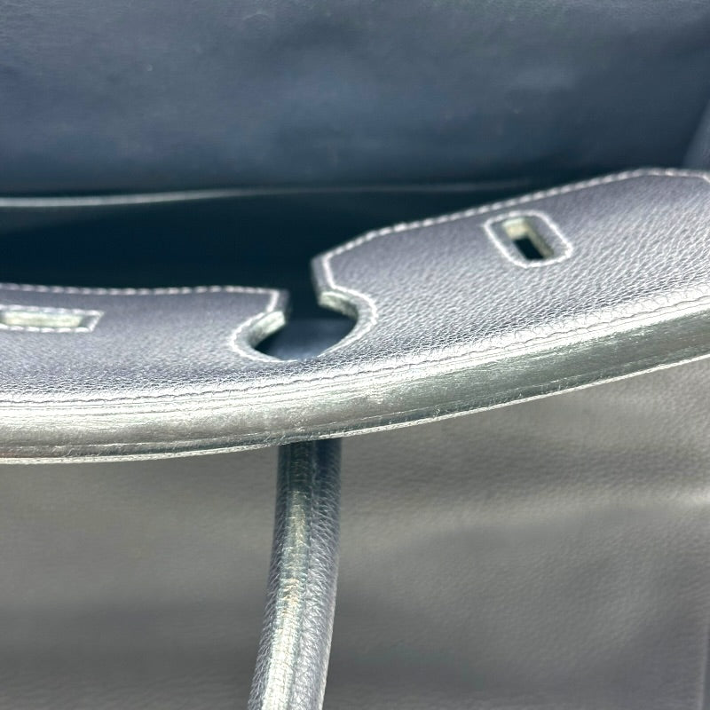 エルメス HERMES バーキン35 □D刻印 ブルーインディゴ シルバー エルメス HERMES バーキン35 □D刻印 ブルーインディゴ シルバー