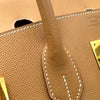 エルメス HERMES バーキン35 □B刻 ナチュラル ゴールド金具 エプソン レディース ハンドバッグ