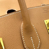 エルメス HERMES バーキン35 □B刻 ナチュラル ゴールド金具 エプソン レディース ハンドバッグ