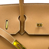 エルメス HERMES バーキン35 □B刻 ナチュラル ゴールド金具 エプソン レディース ハンドバッグ