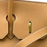 エルメス HERMES バーキン35 □B刻 ナチュラル ゴールド金具 エプソン レディース ハンドバッグ