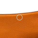 エルメス HERMES ジプシェール34 □P刻 オレンジ シルバー金具 トリヨン レディース ショルダーバッグ