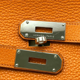 エルメス HERMES ジプシェール34 □P刻 オレンジ シルバー金具 トリヨン レディース ショルダーバッグ