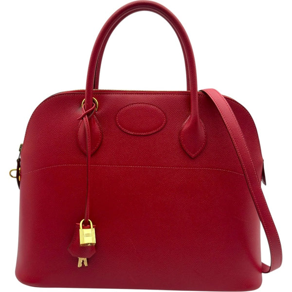 エルメス HERMES ボリード35 ▢D刻 ルージュカザック ゴールド金具