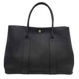 エルメス HERMES ガーデンパーティPM Ｗ刻 ブラック シルバー金具 ネゴンダ レディース トートバッグ