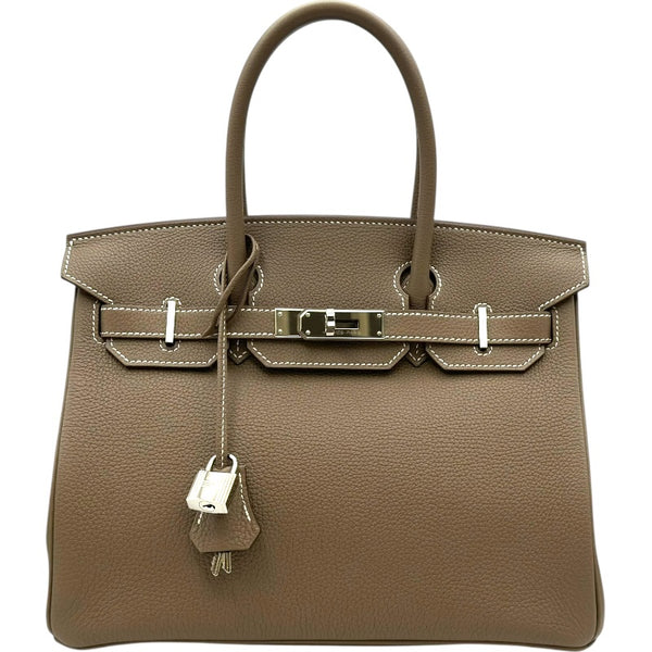 エルメス  バーキン30 W刻印 SV金具トゴハンドバッグ メンズ 30 エルメス HERMES バーキン30 U刻印 (2022年製) エトゥープ シルバー