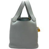 エルメス HERMES ピコタンロックPM U刻 ブルーペール ゴールド金具 トリヨン レディース ハンドバッグ