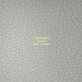 エルメス HERMES ピコタンロックPM U刻 ブルーペール ゴールド金具 トリヨン レディース ハンドバッグ