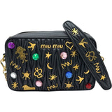 ミュウミュウ miu miu マテラッセ ショルダーバッグ 5BH118 ブラック レザー レディース ショルダーバッグ