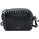 ヴァレンティノ VALENTINO ロックスタッズ ショルダーバッグ ブラック　シルバー金具 レザー レディース ショルダーバッグ