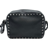 ヴァレンティノ VALENTINO ロックスタッズ ショルダーバッグ ブラック　シルバー金具 レザー レディース ショルダーバッグ
