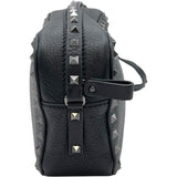 ヴァレンティノ VALENTINO ロックスタッズ ショルダーバッグ ブラック　シルバー金具 レザー レディース ショルダーバッグ