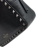 ヴァレンティノ VALENTINO ロックスタッズ ショルダーバッグ ブラック　シルバー金具 レザー レディース ショルダーバッグ