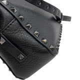 ヴァレンティノ VALENTINO ロックスタッズ ショルダーバッグ ブラック　シルバー金具 レザー レディース ショルダーバッグ