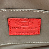 トッズ TOD’S 2WAYショルダーバッグ レッド系 シルバー金具 レザー レディース ショルダーバッグ