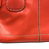 トッズ TOD’S 2WAYショルダーバッグ レッド系 シルバー金具 レザー レディース ショルダーバッグ