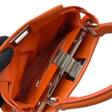 フェンディ FENDI ピーカブー ミニ 8BN244 オレンジ レザー/ファー レディース ショルダーバッグ