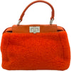 フェンディ FENDI ピーカブー ミニ 8BN244 オレンジ レザー/ファー レディース ショルダーバッグ