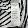 セリーヌ CELINE トリオンフ刺繍ボーダー長袖カットソー 2X404680D ホワイト/ブラック コットン レディース カットソー