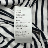 セリーヌ CELINE トリオンフ刺繍ボーダー長袖カットソー 2X404680D ホワイト/ブラック コットン レディース カットソー