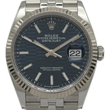 ロレックス ROLEX デイトジャスト36 フルーテッドモチーフ 126234 ブルー ホワイトゴールド/ステンレススチール メンズ 腕時計