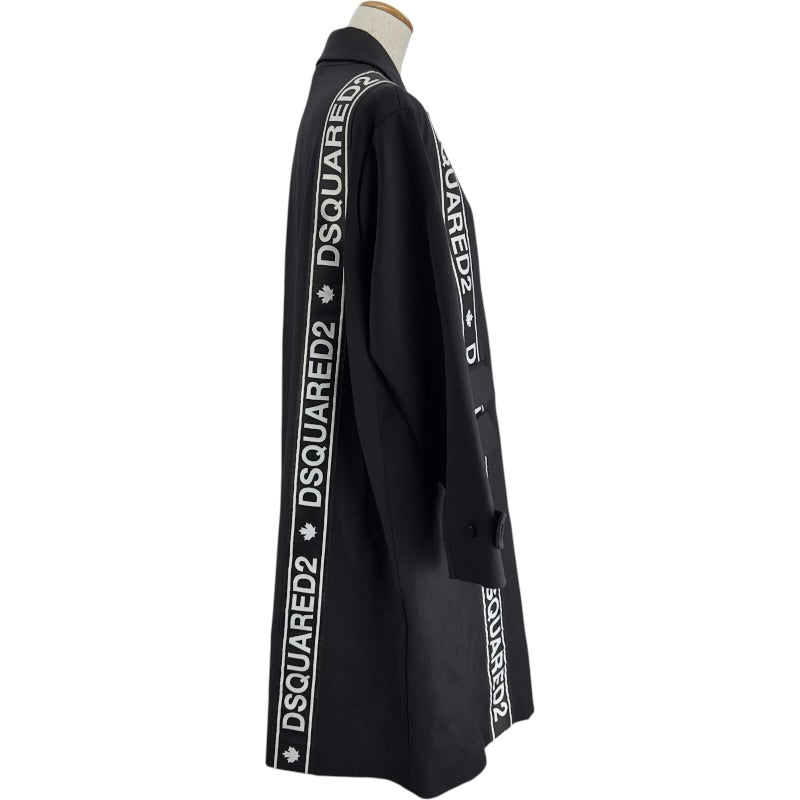 ディースクエアード DSQUARED ロゴラインロングコート S75AA0244