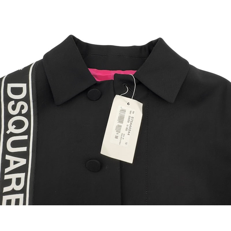 ディースクエアード DSQUARED ロゴラインロングコート S75AA0244