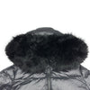 モンクレール MONCLER LAICHE ファー付ダウンジャケット ブラック ナイロン レディース ダウンジャケット