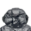 モンクレール MONCLER LAICHE ファー付ダウンジャケット ブラック ナイロン レディース ダウンジャケット