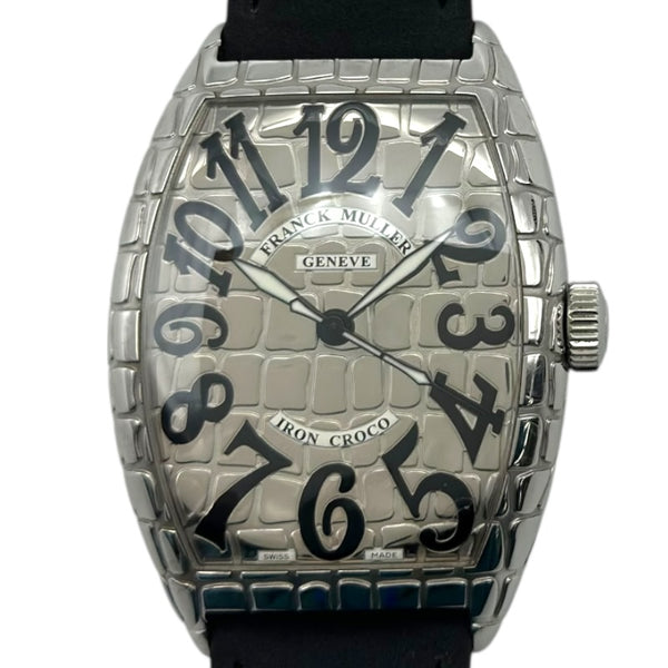 内部点検済 FRANCK MULLER フランクミュラー トノーカーベックス アイアンクロコ 7880SCIRONCRO シルバー SS ステンレス 純正ベルト 純正尾錠 メンズ 自動巻き トノウ カーベックス【6ヶ月保証】【中古】【腕時計】 2300045161260_1_600x600_crop_c