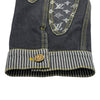 ルイ・ヴィトン LOUIS VUITTON ｘNIGO クレイジーワークウェアデニムジャケット HMA20E ブラック デニム メンズ デニムジャケット
