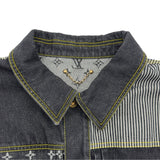 ルイ・ヴィトン LOUIS VUITTON ｘNIGO クレイジーワークウェアデニムジャケット HMA20E ブラック デニム メンズ デニムジャケット