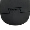 ミュウミュウ miu miu ロゴレザーショートブーツ 5U966D ブラック レザー レディース ブーツ