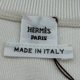 エルメス HERMES カシミヤ混ジップアップカーディガン 5H2741D2 クリーム シルク レディース カーディガン