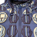エルメス HERMES モダンバックルシルクジップアップジャケット ブルー シルク レディース その他アウター
