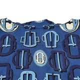 エルメス HERMES モダンバックルシルクジップアップジャケット ブルー シルク レディース その他アウター