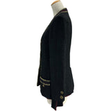 シャネル CHANEL ノーカラーツイードジャケット P38673 ブラック ツイード レディース ノーカラージャケット